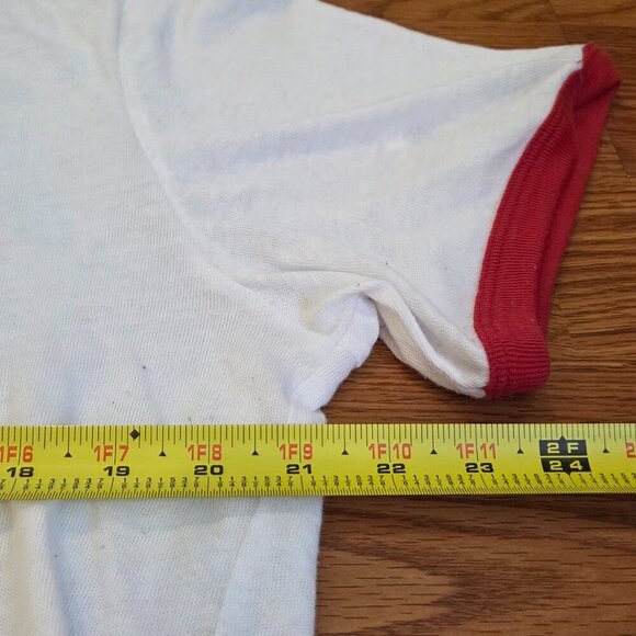 The Holdovers Movie Retro Ringer T-shirt Men’s XL ‘Entre Nous’ White Red Tee - Picture 8 of 12